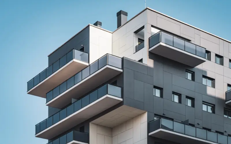 Avantajele Achiziționării unui Imobil Nou vs. Vechi, imagine bloc pe timo de zi cu terase